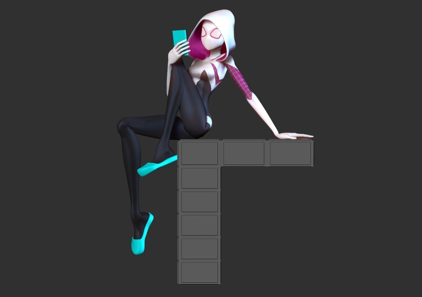 Spider Gwen 3 3D print model_8