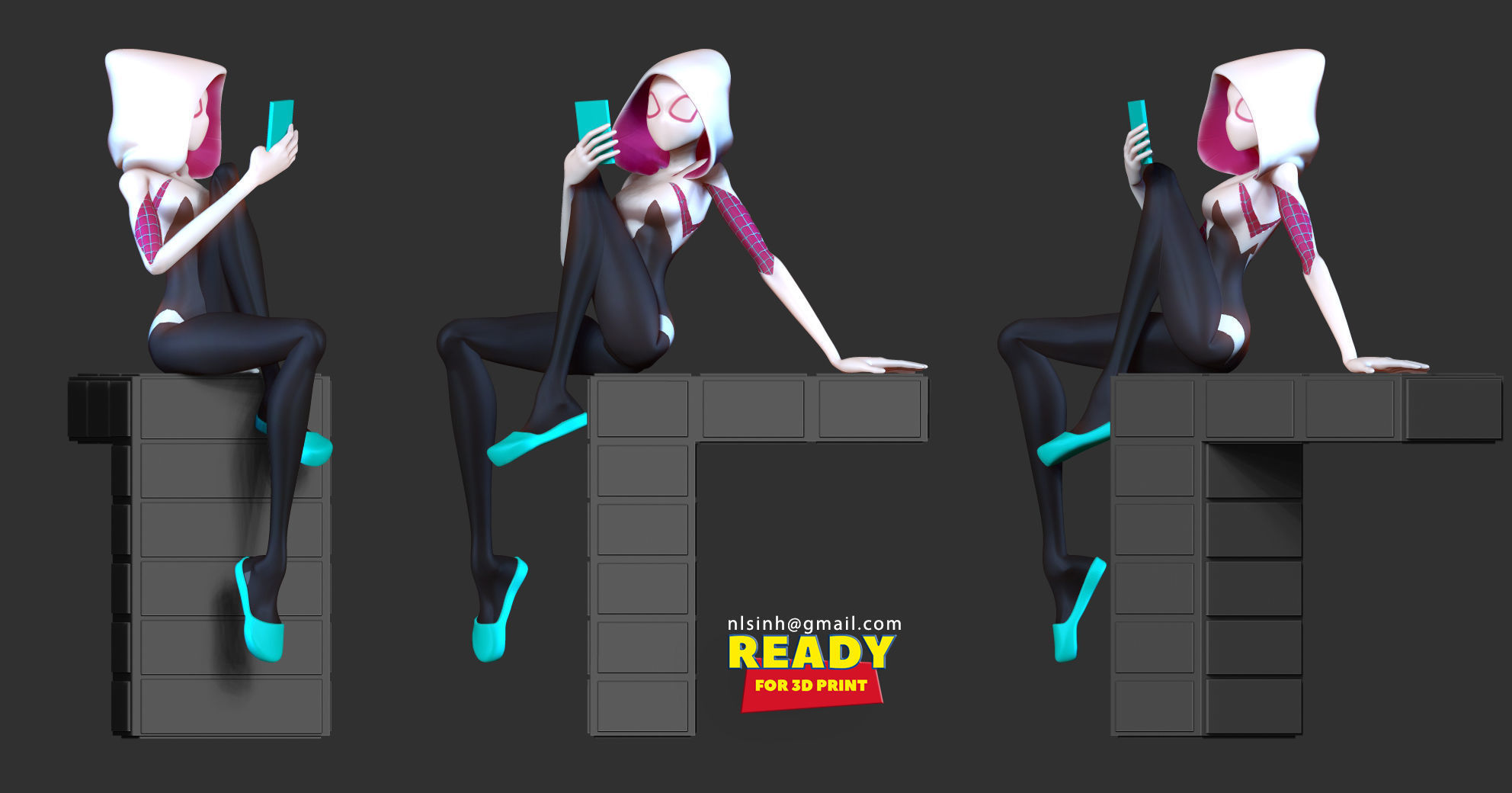 Spider Gwen 3 3D print model_1