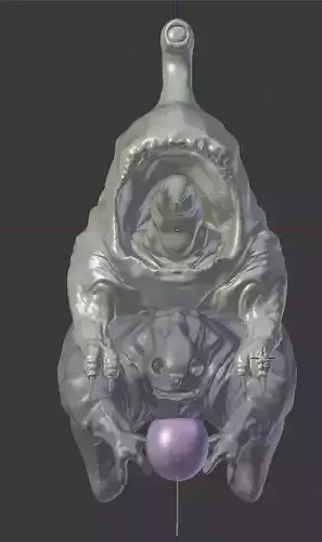 Character Monster rider EyeBall with BLENDER FILE 3D model