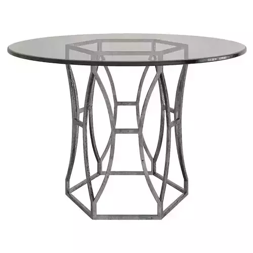 Shaw Glass Top Dining Table - Safavieh 3d model Low-poly 3D model