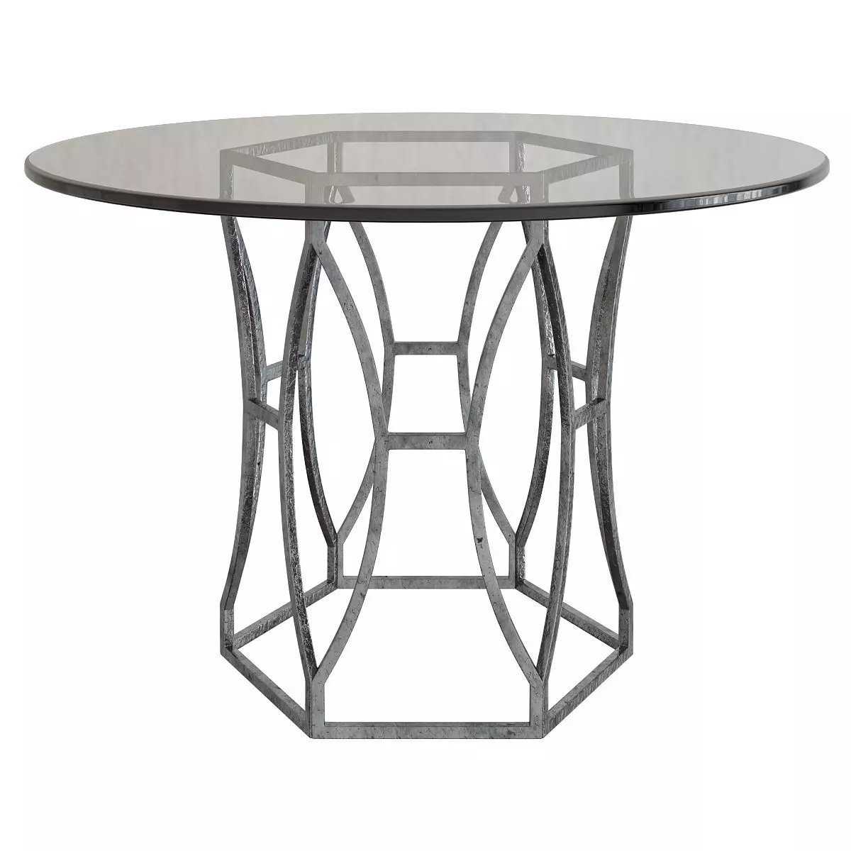 Shaw Glass Top Dining Table - Safavieh 3d model Low-poly 3D model_0