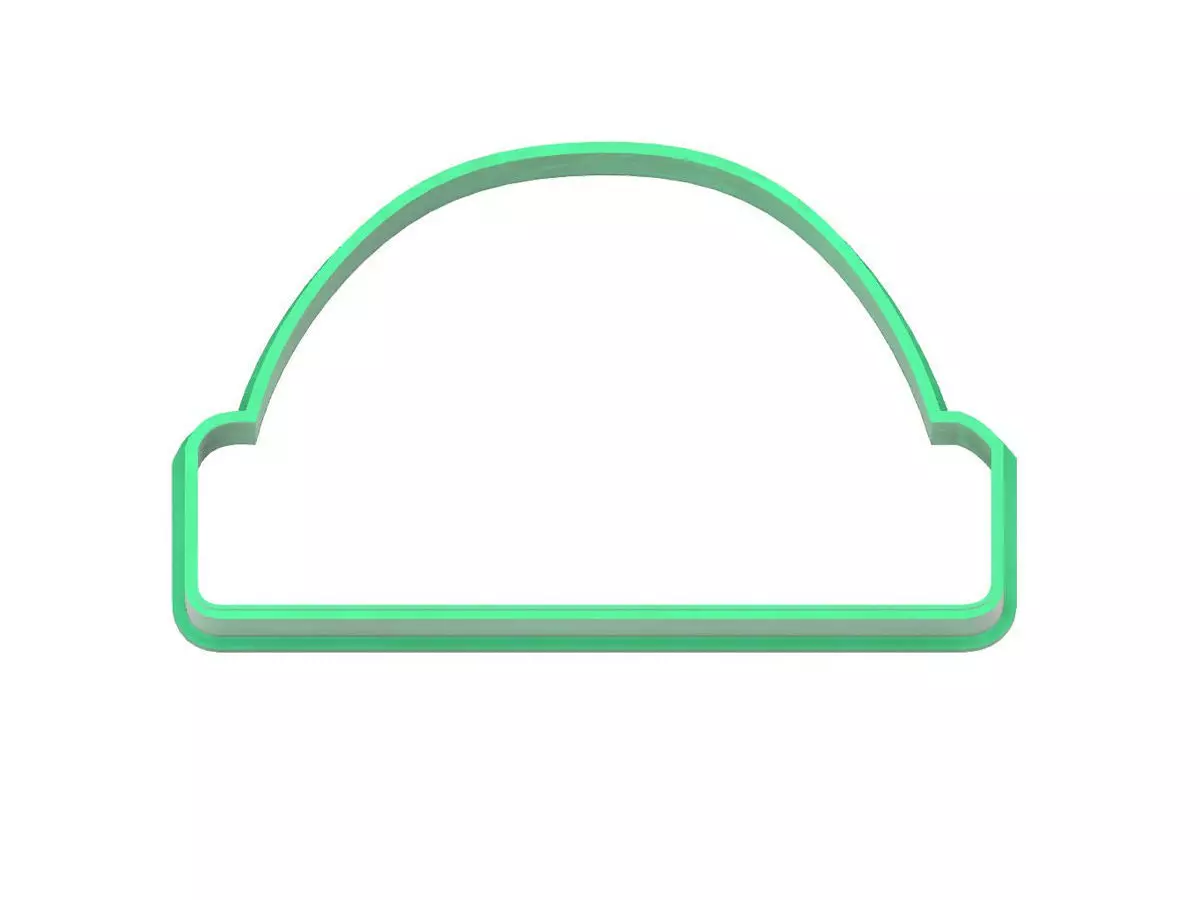 0061 Protractor 2 cookie cutter 3D print model_0