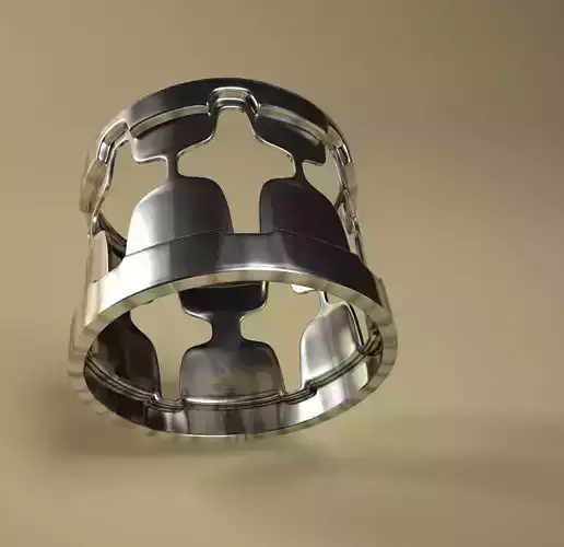 Crossed Ring Size 9 US 3D print model