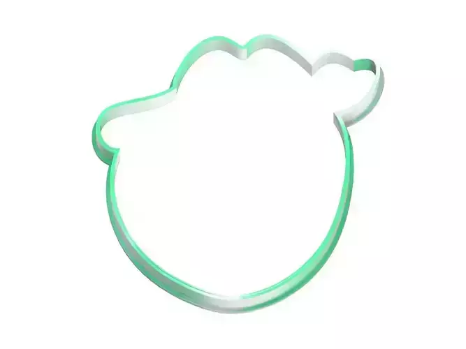 0062  Palette with a brush 2 cookie cutter