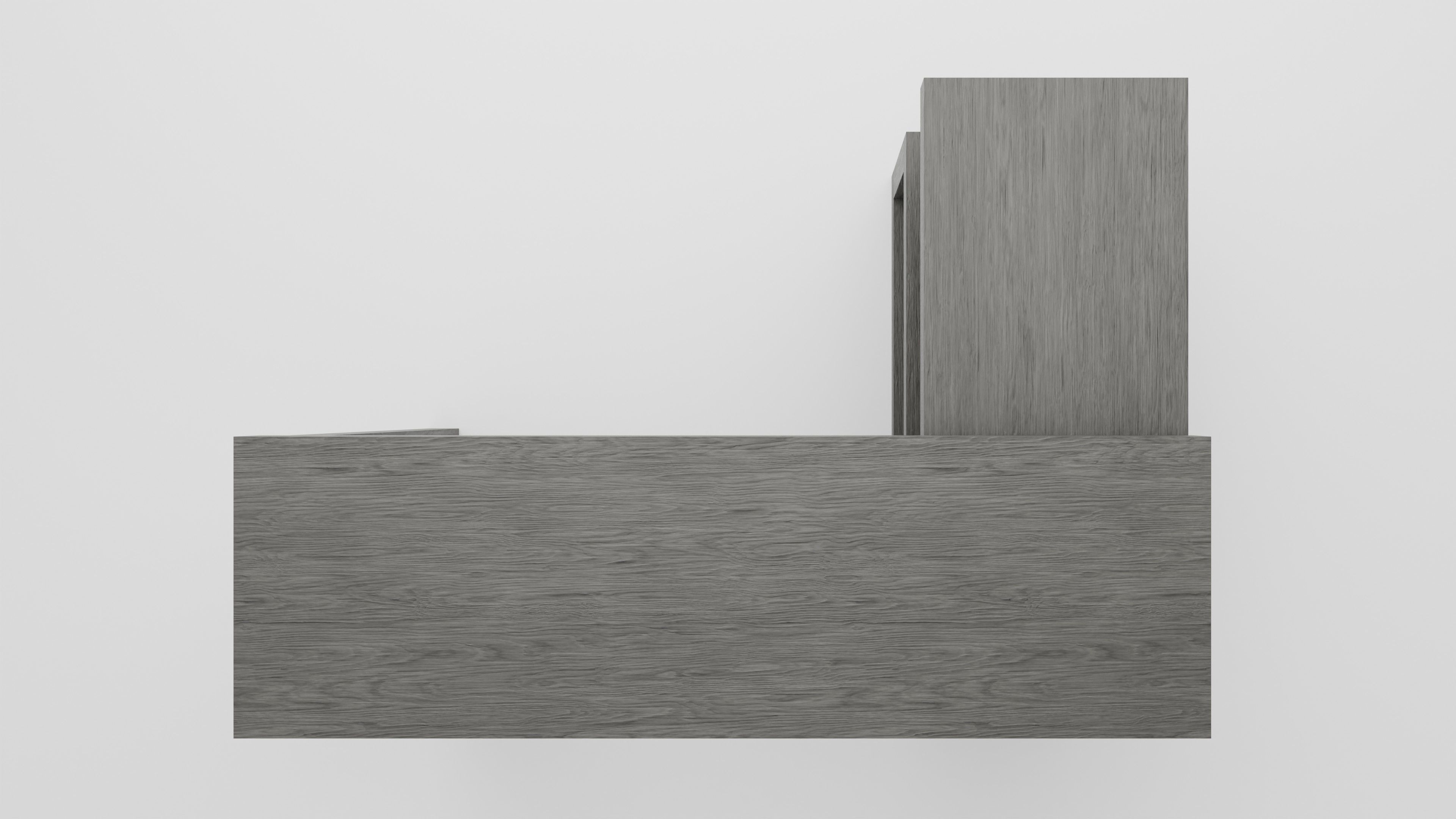 Modern L-shape desk 3D model_4