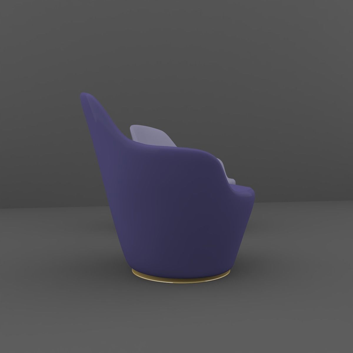 Armchair pair of chairs 3D model_3