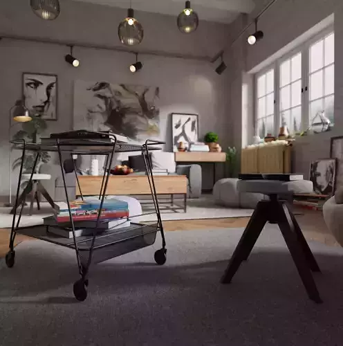 Modern Living Room 3D model