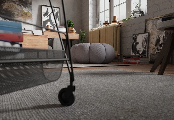 Modern Living Room 3D model 4