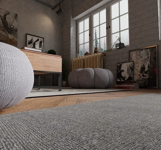 Modern Living Room 3D model 7