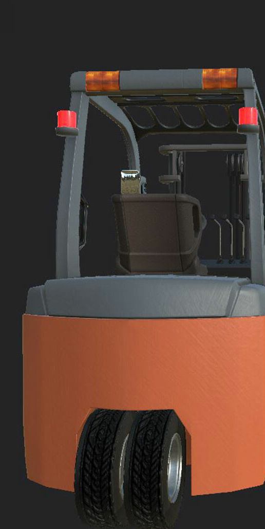 FORK LIFT Game Ready Model Low-poly 3D model_4
