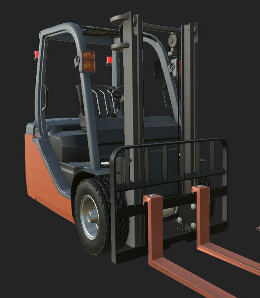 FORK LIFT Game Ready Model Low-poly 3D model_1