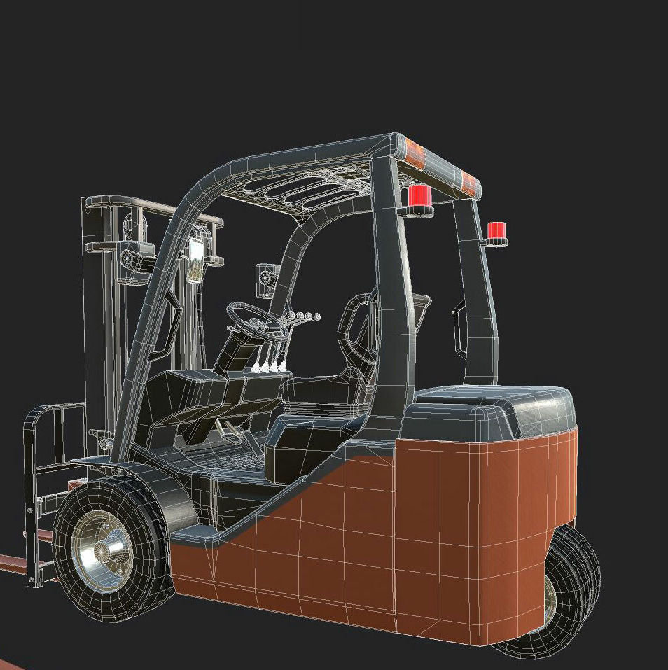 FORK LIFT Game Ready Model Low-poly 3D model_2