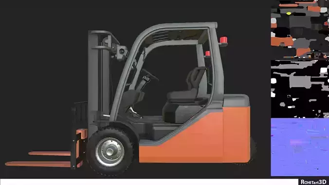 FORK LIFT Game Ready Model