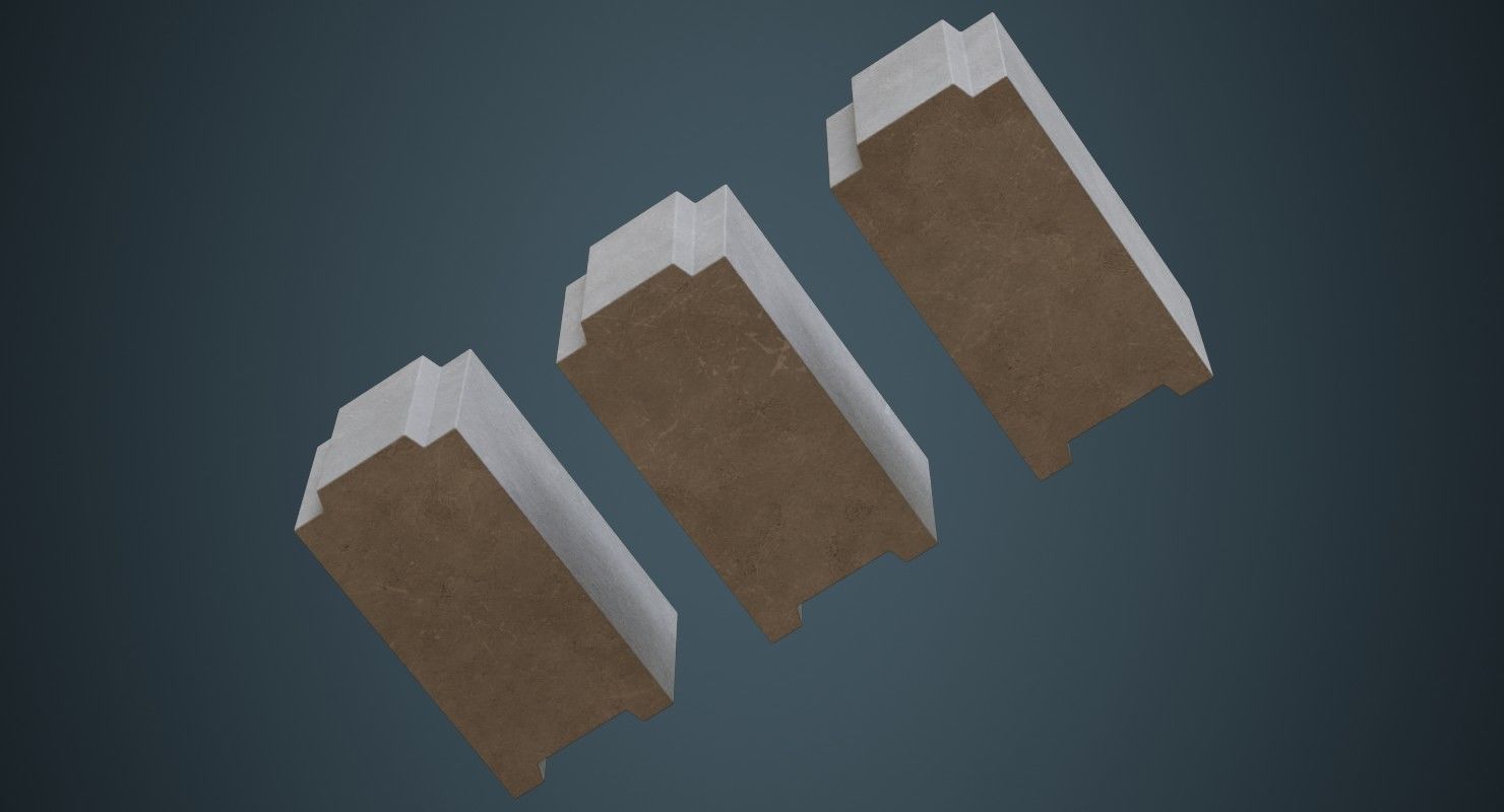 Concrete Barrier 5A Low-poly 3D model_4