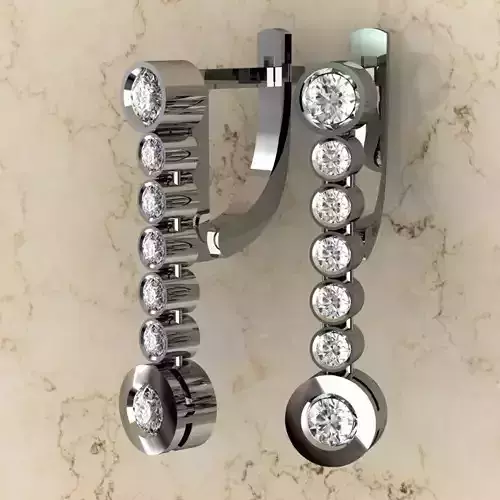 Earrings pair of with diamonds