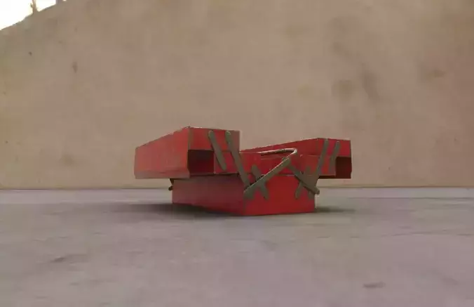 Toolbox Gameready PBR realistic box for gta san andreas Low-poly 3D model