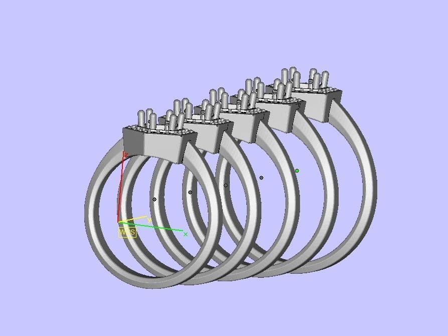 HEXAGON ENGAGEMENT RING 3dmodel 3D print model_11