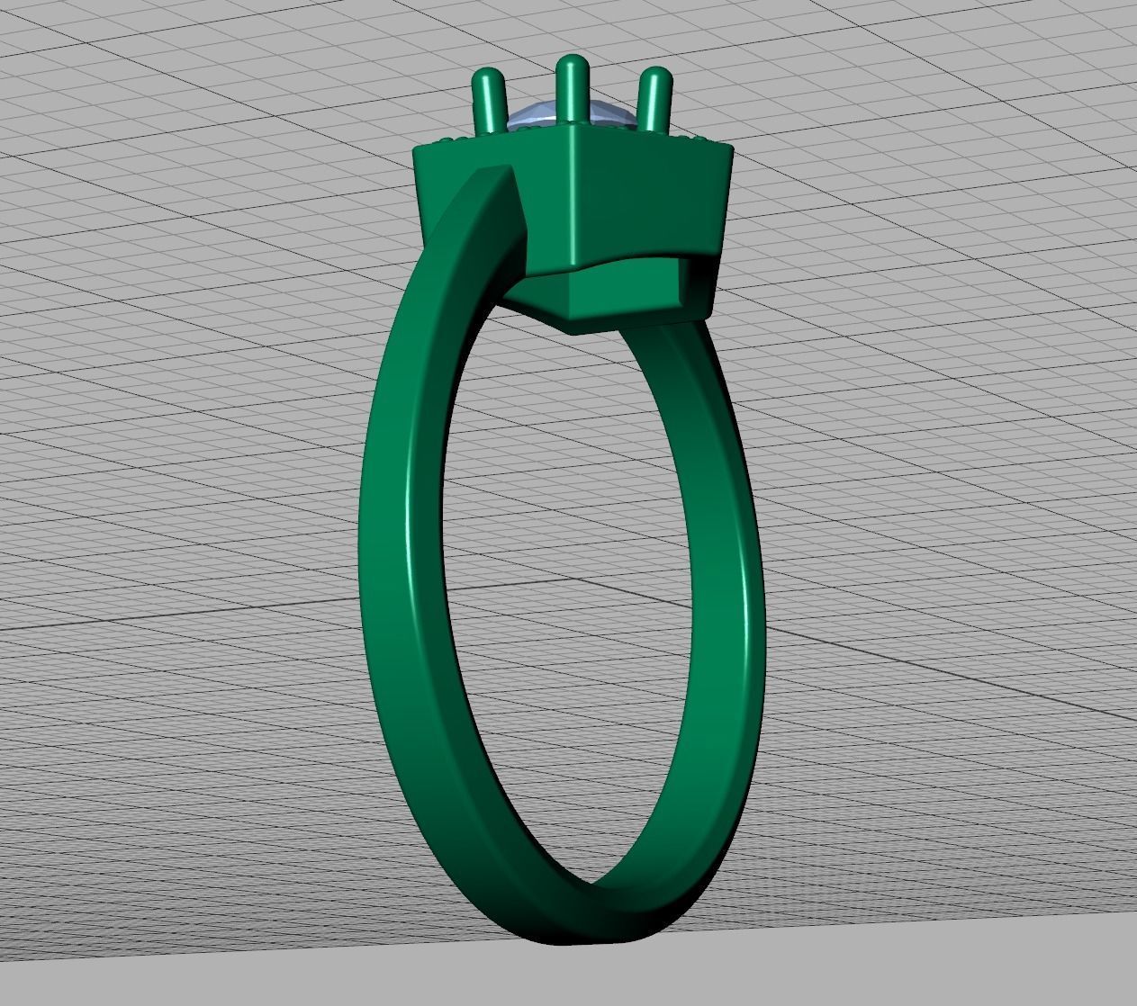 HEXAGON ENGAGEMENT RING 3dmodel 3D print model_9