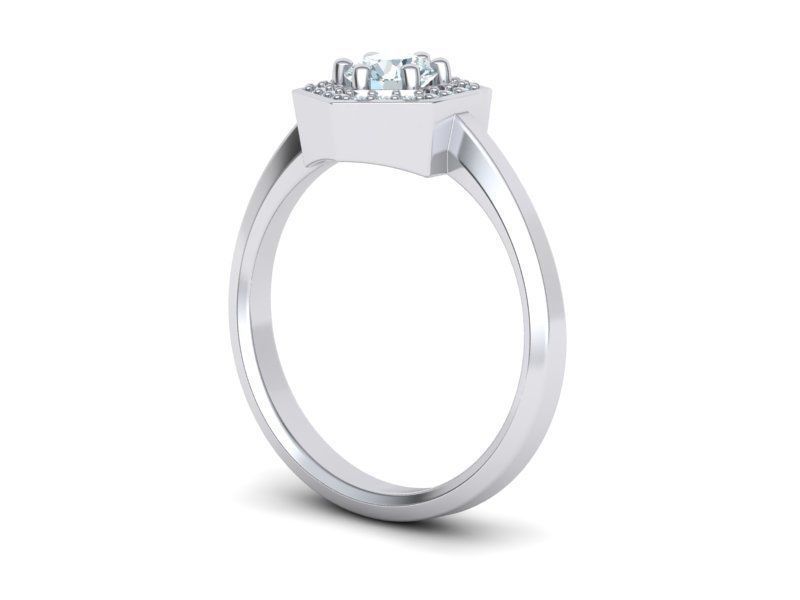 HEXAGON ENGAGEMENT RING 3dmodel 3D print model_13