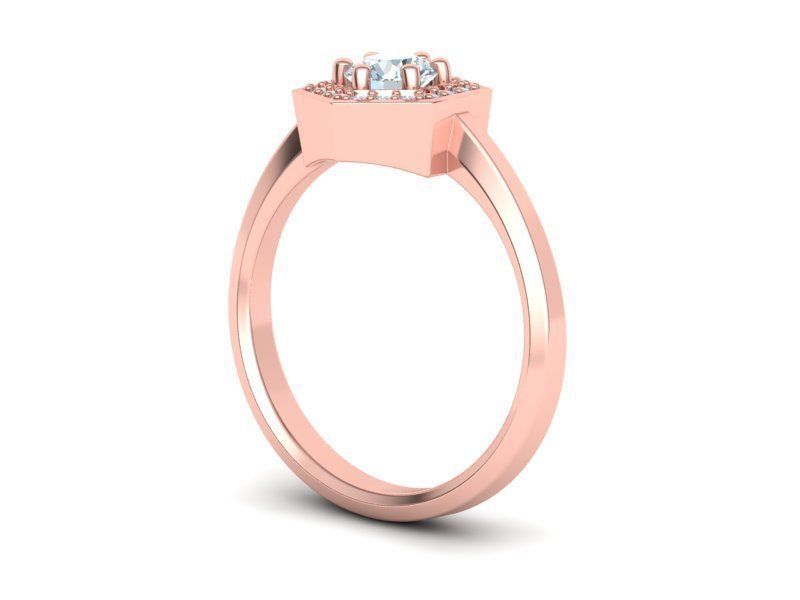 HEXAGON ENGAGEMENT RING 3dmodel 3D print model_14