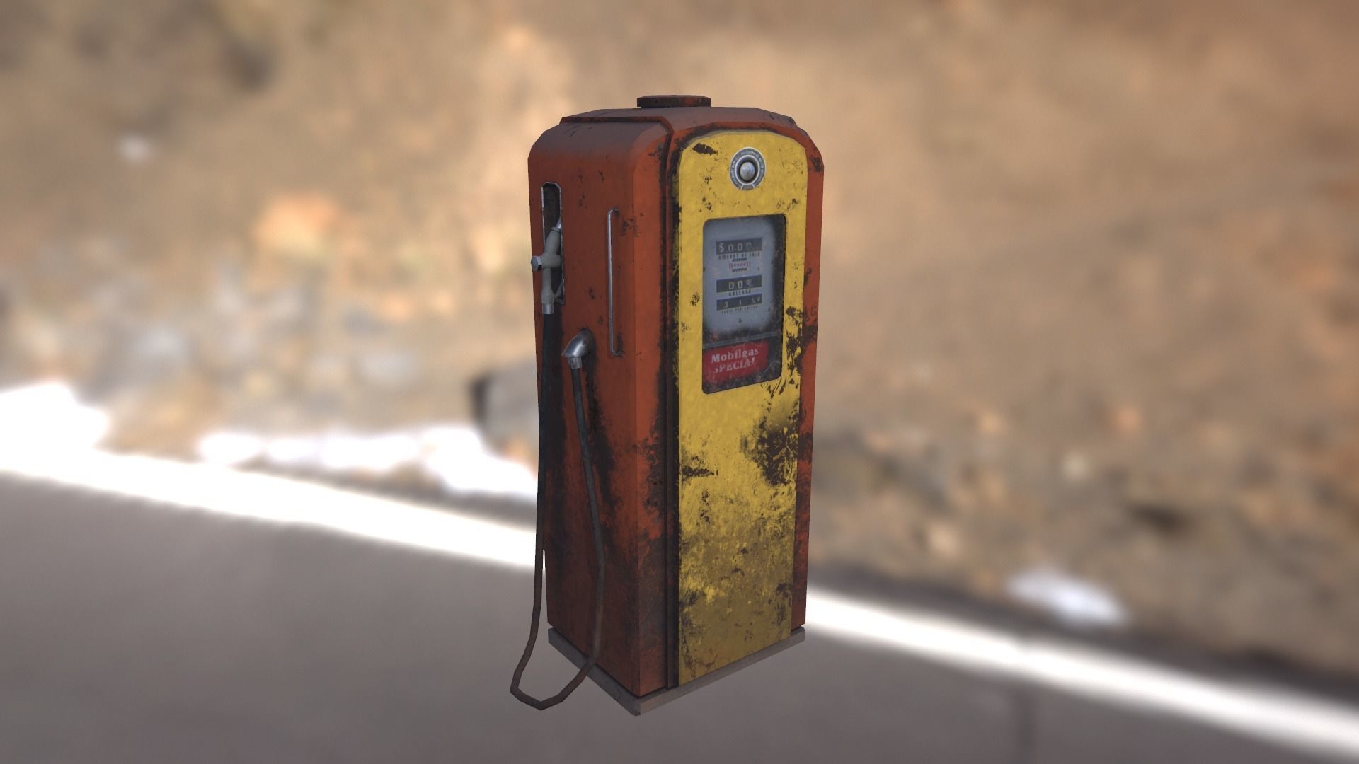 3D model Old Rusty Gas Pump VR / AR / low-poly | CGTrader