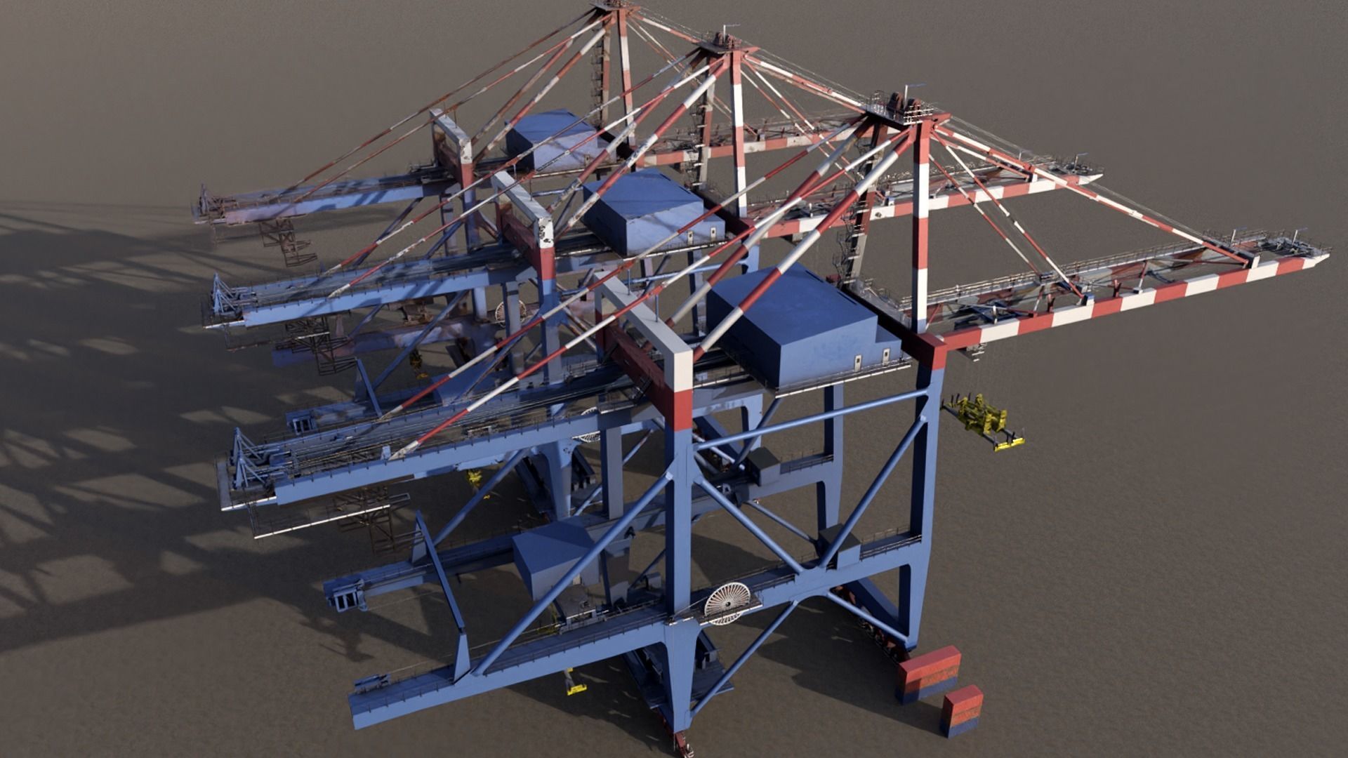 Harbour Crane Low-poly 3D model_6