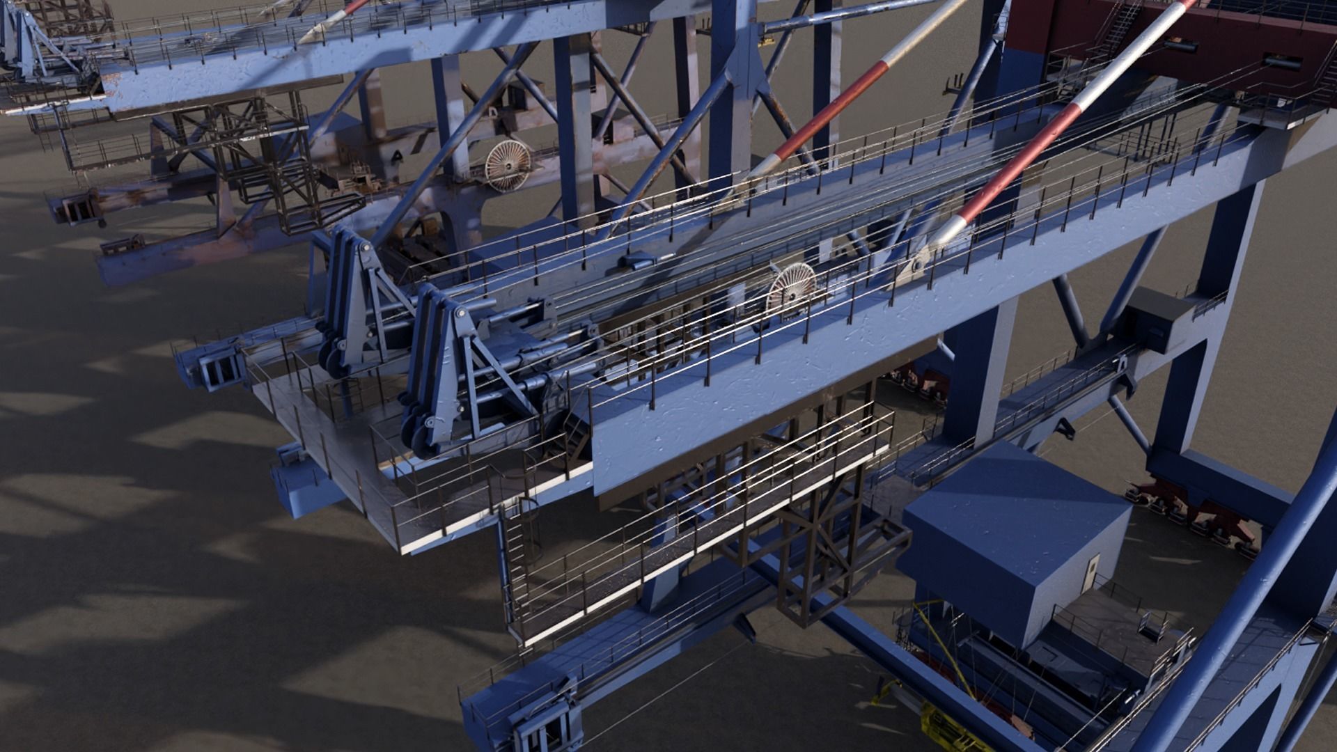 Harbour Crane Low-poly 3D model_9