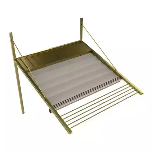 Motorized Pergola 3 brass satin polished