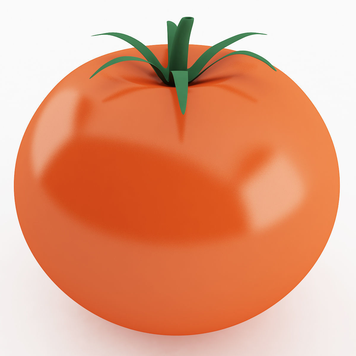 Tomato orange 3D model_1
