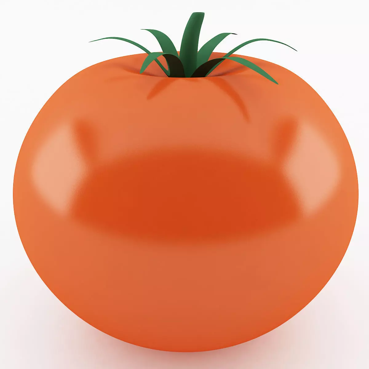 Tomato orange 3D model_0