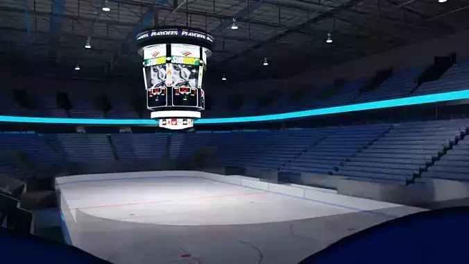 Ice Hockey Stadium Low-poly 3D model