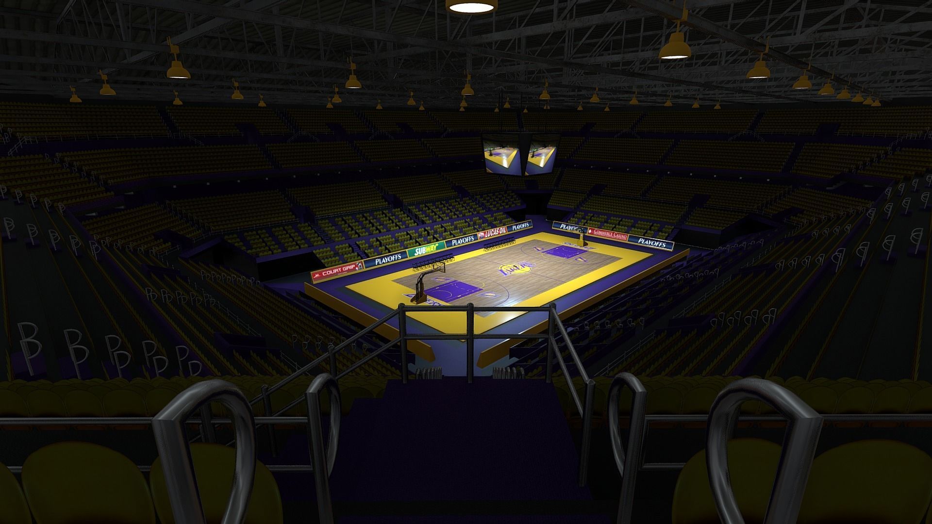 Basketball Arena Stadium Low-poly 3D model_17