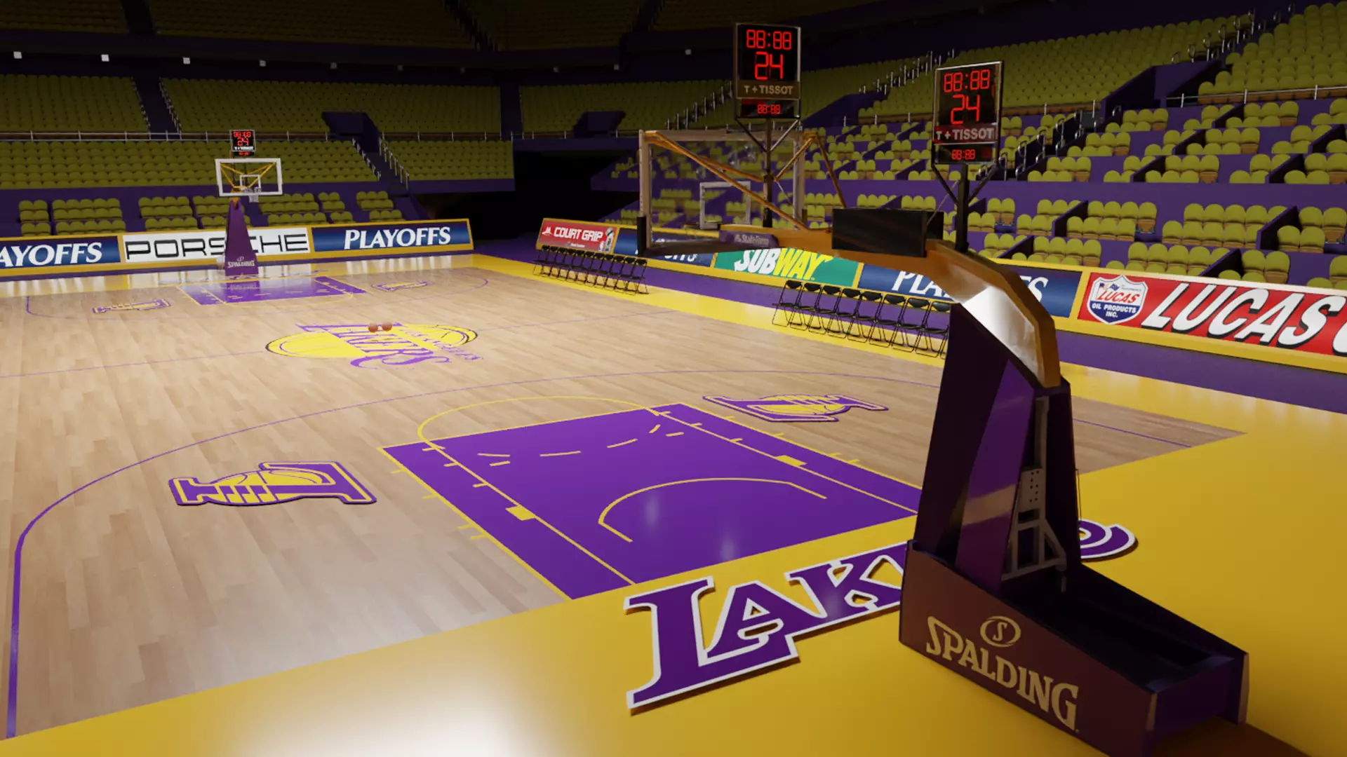 Basketball Arena Stadium Low-poly 3D model_0