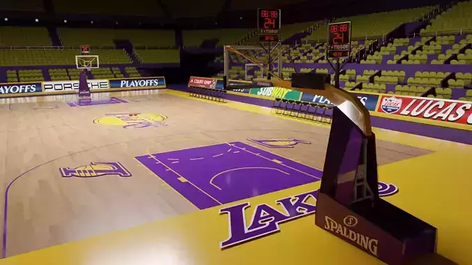 Basketball Arena Stadium Low-poly 3D model