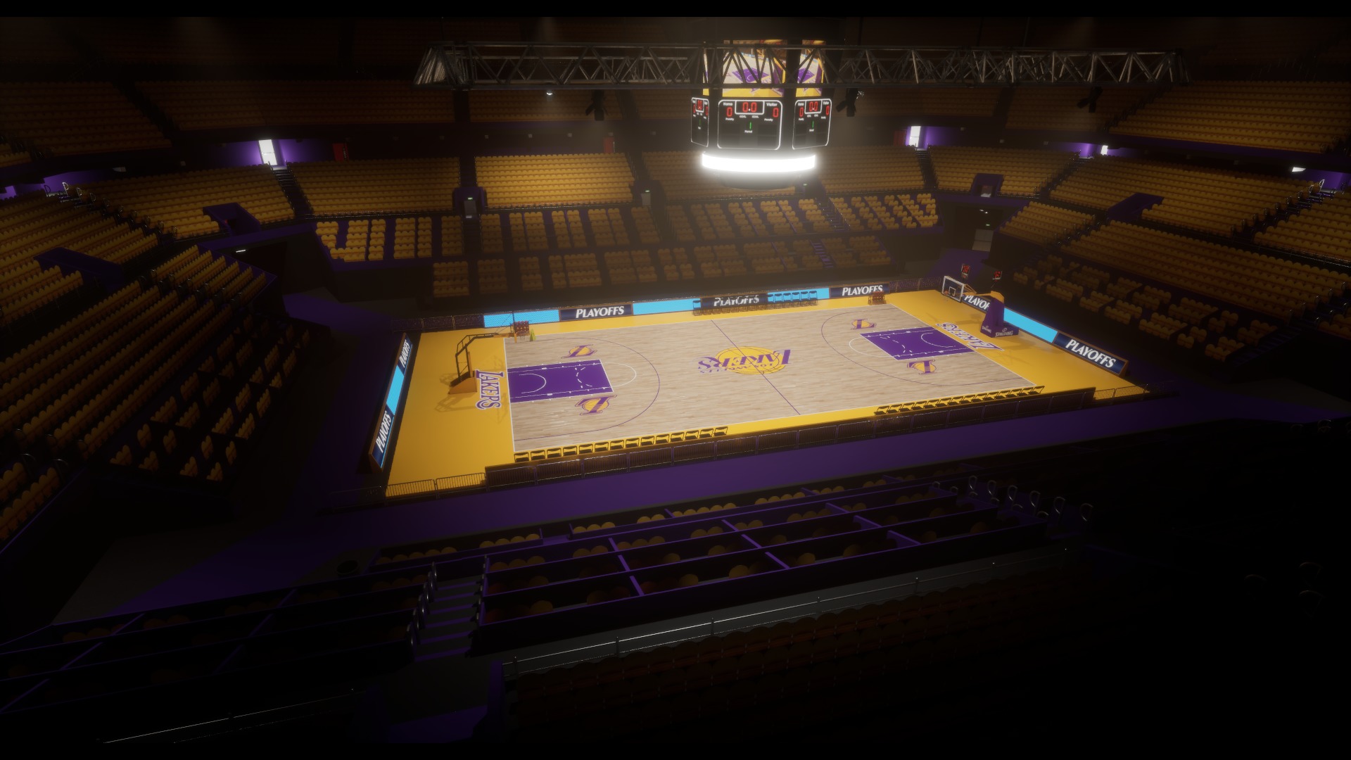 Basketball Arena Stadium Low-poly 3D model_9