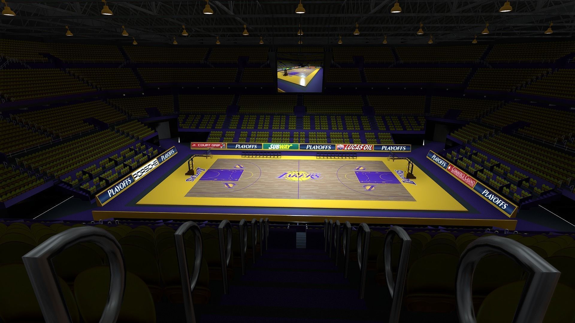 Basketball Arena Stadium Low-poly 3D model_16