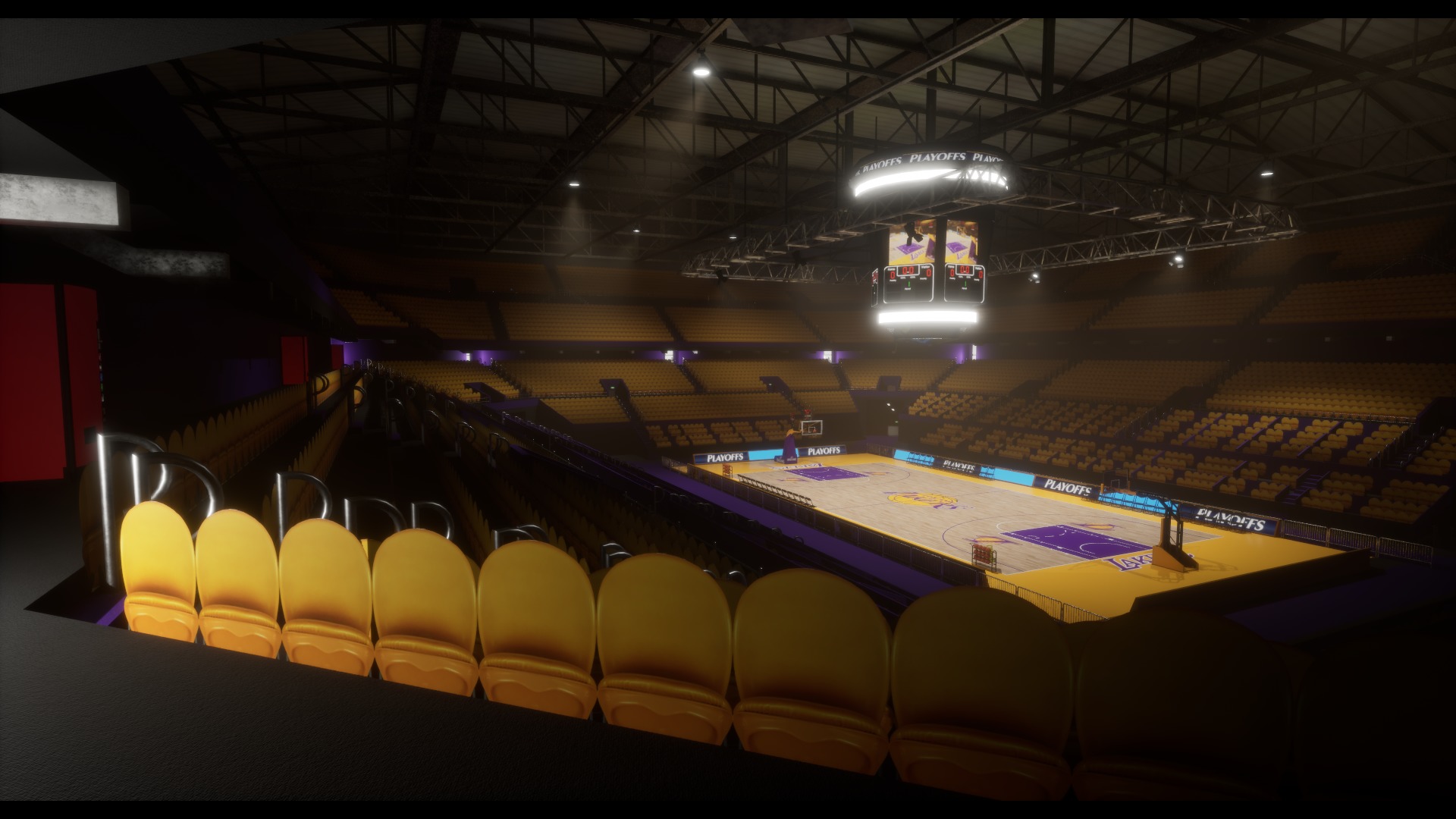 Basketball Arena Stadium Low-poly 3D model_14