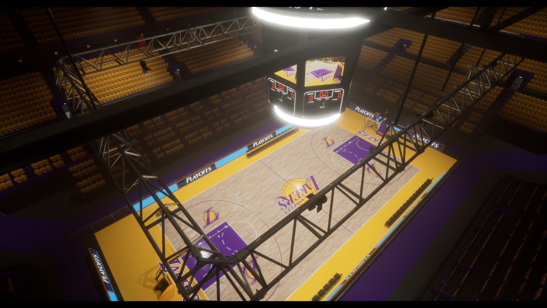 Basketball Arena Stadium Low-poly 3D model_12