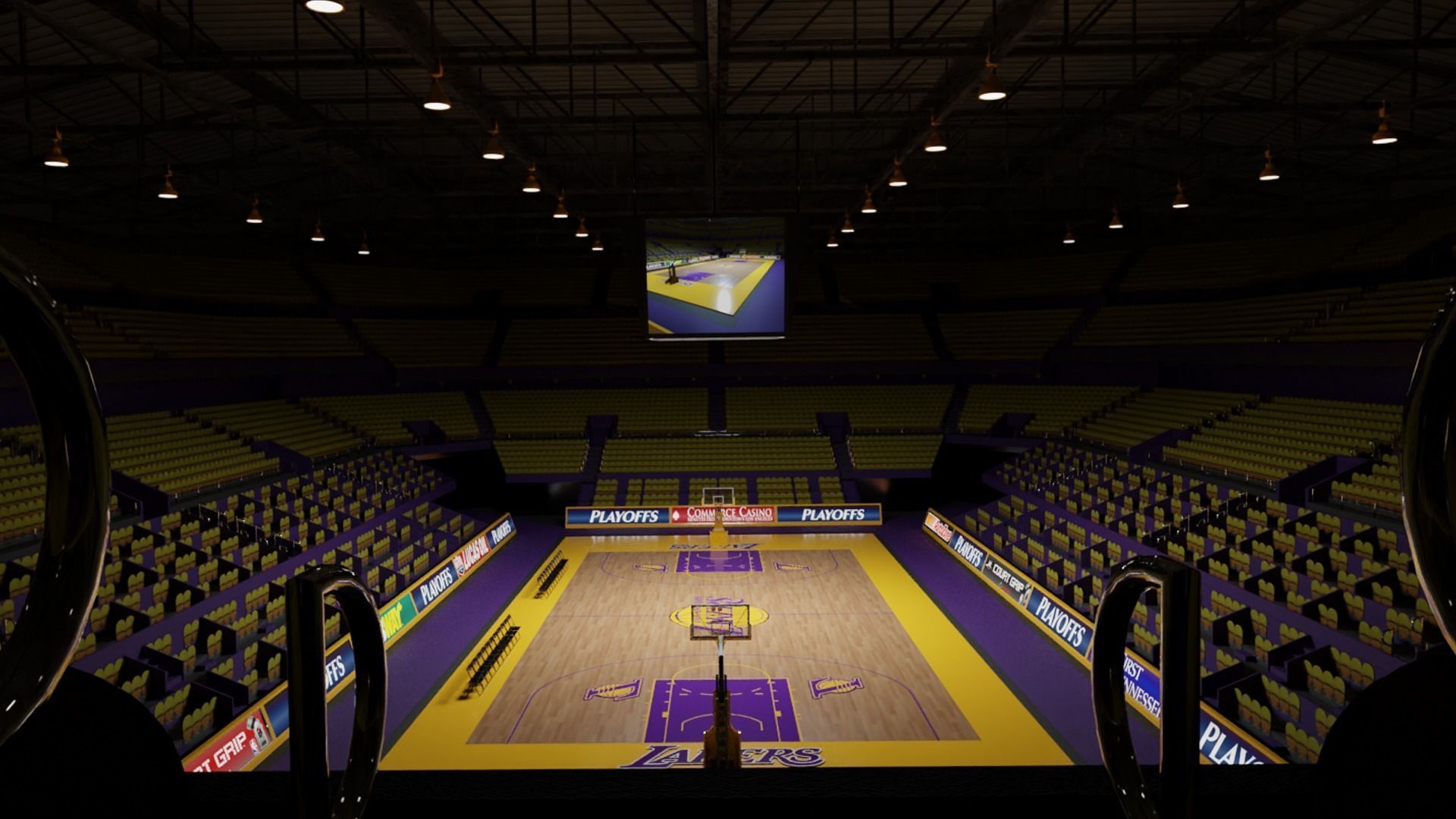 Basketball Arena Stadium Low-poly 3D model_2