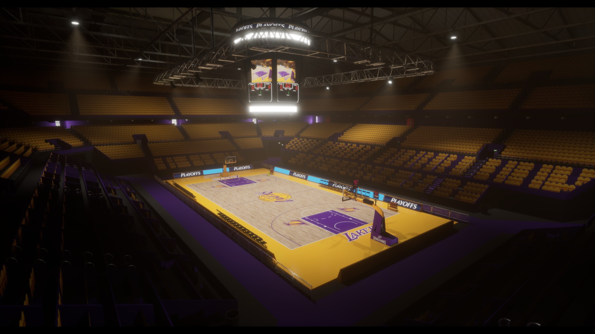 Basketball Arena Stadium Low-poly 3D model_13