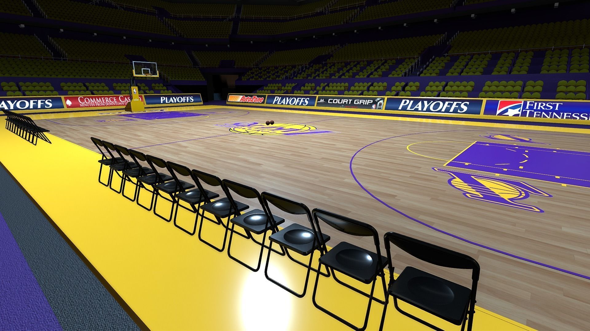 Basketball Arena Stadium Low-poly 3D model_19