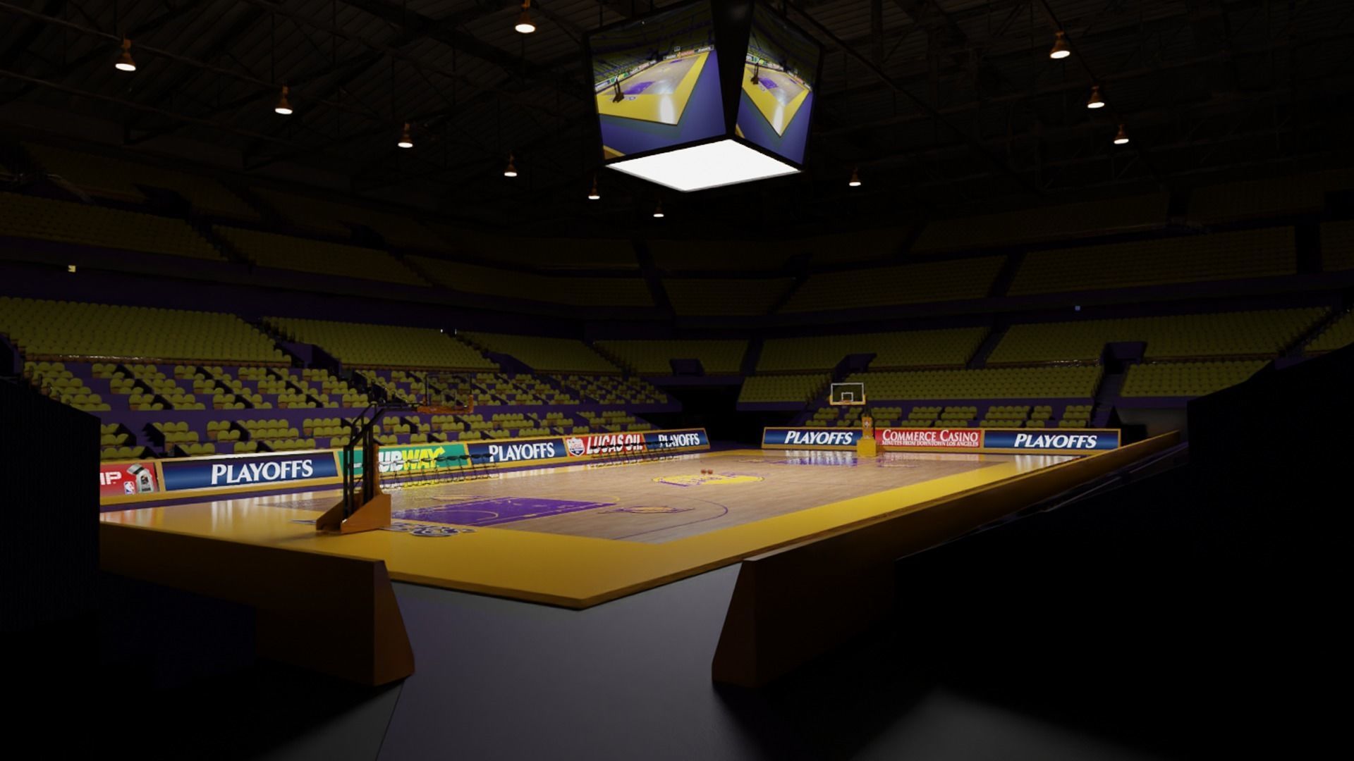 Basketball Arena Stadium Low-poly 3D model_8