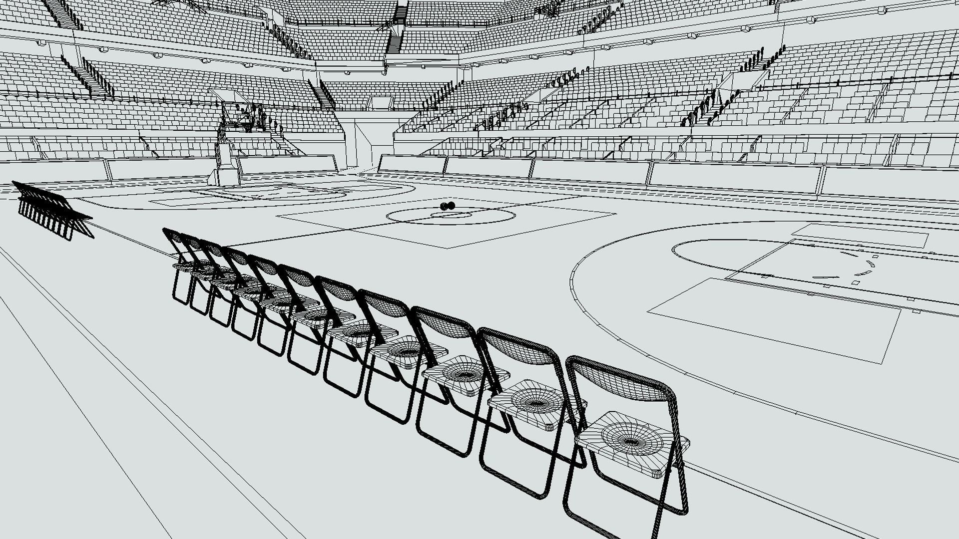 Basketball Arena Stadium Low-poly 3D model_24