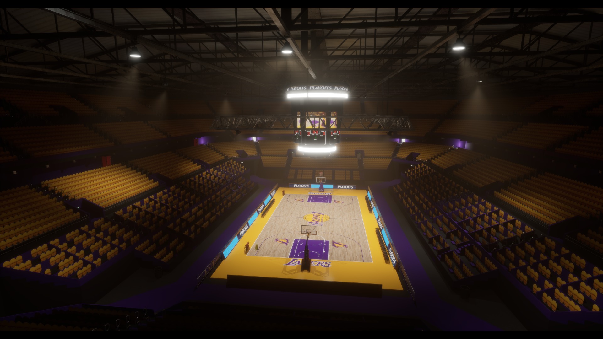Basketball Arena Stadium Low-poly 3D model_10