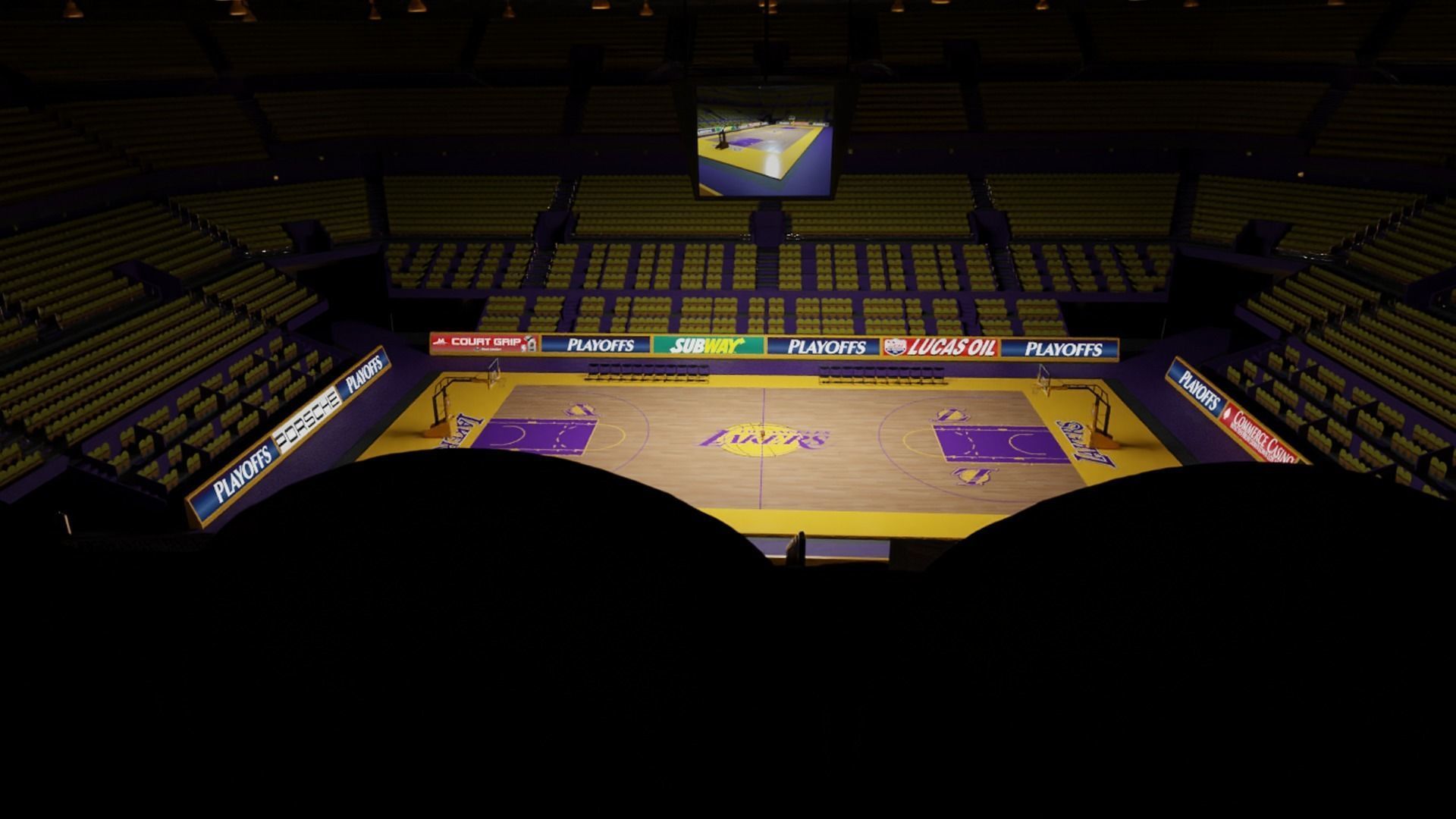 Basketball Arena Stadium Low-poly 3D model_5
