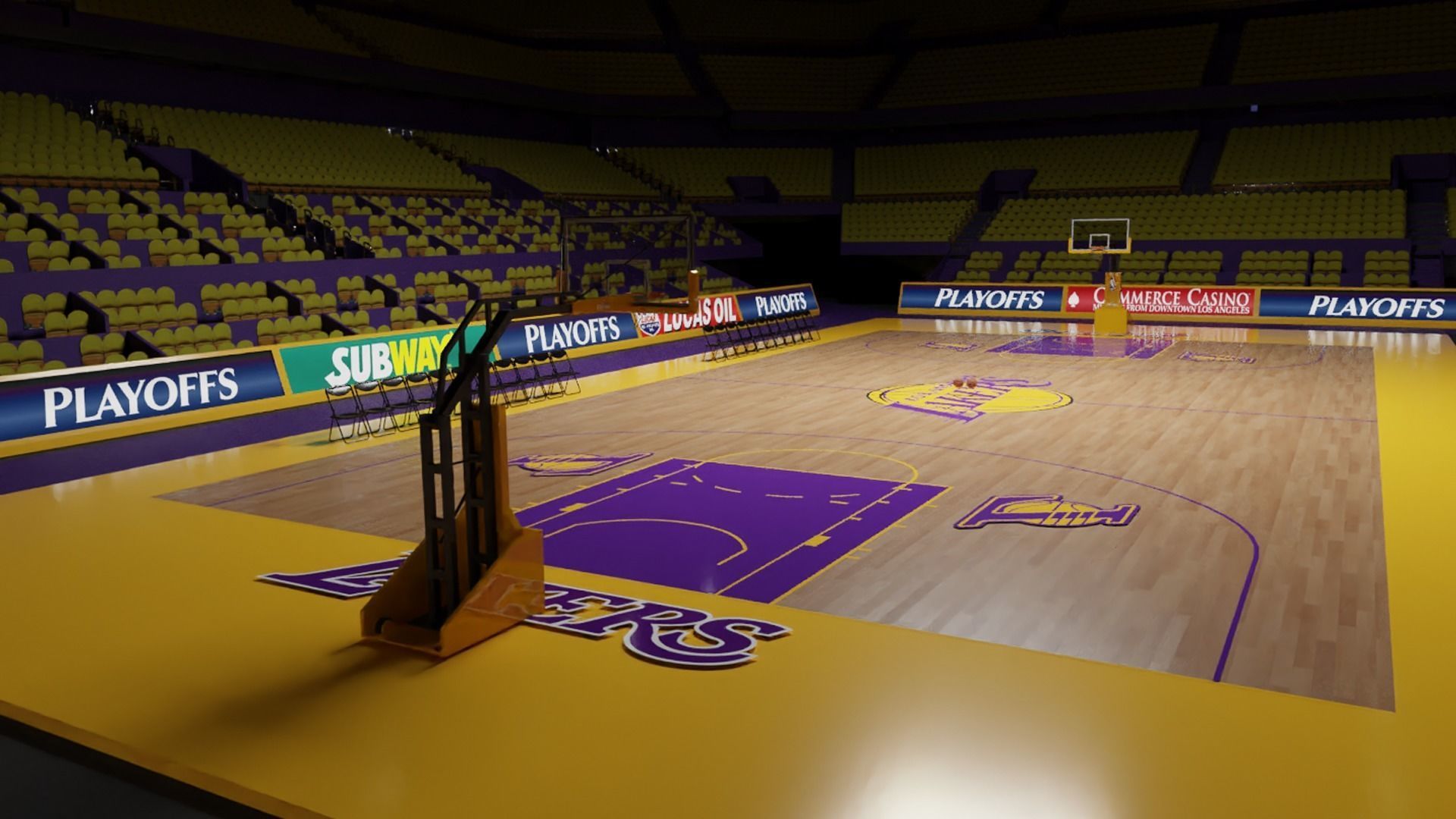 Basketball Arena Stadium Low-poly 3D model_4