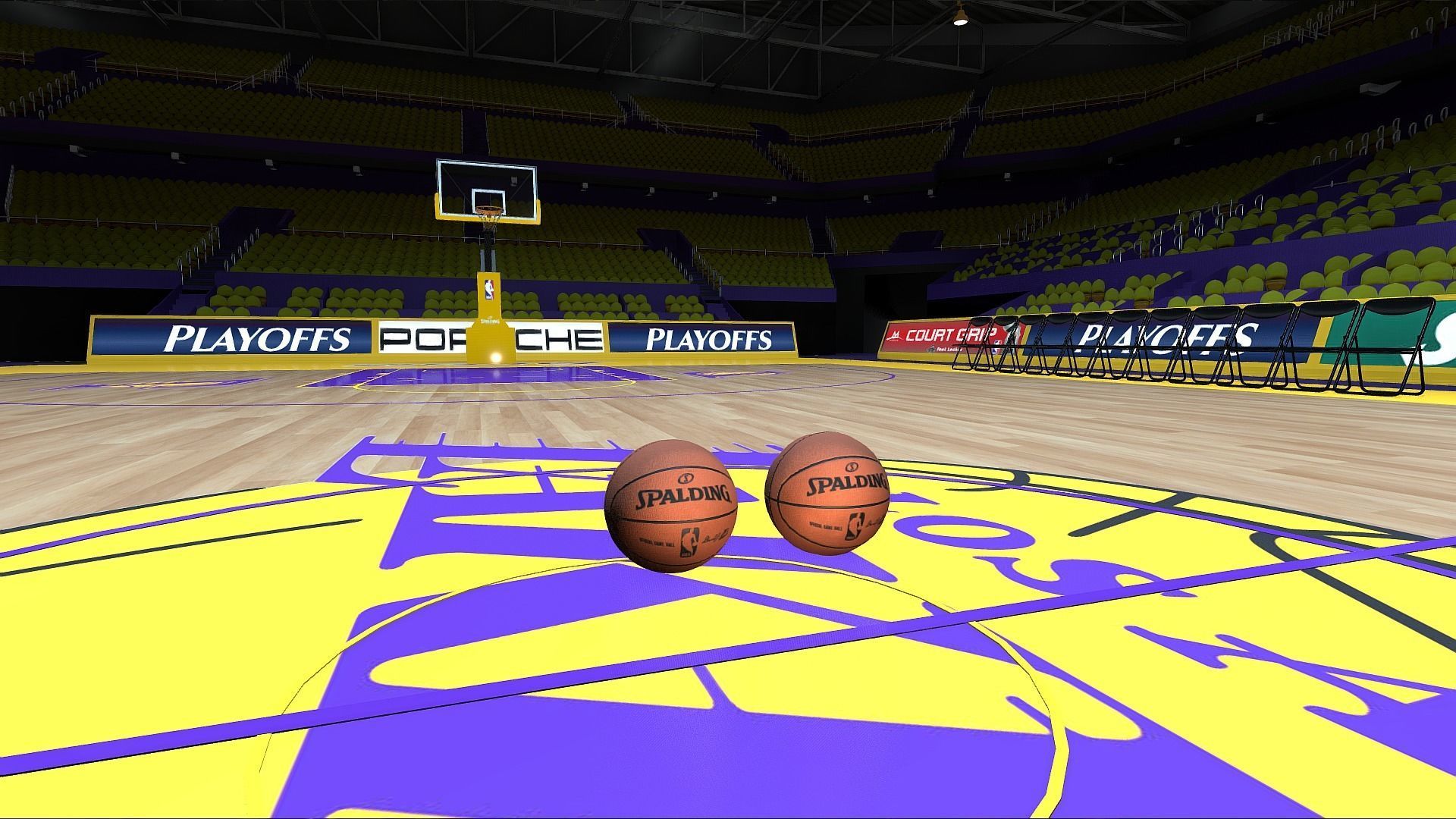 Basketball Arena Stadium Low-poly 3D model_15
