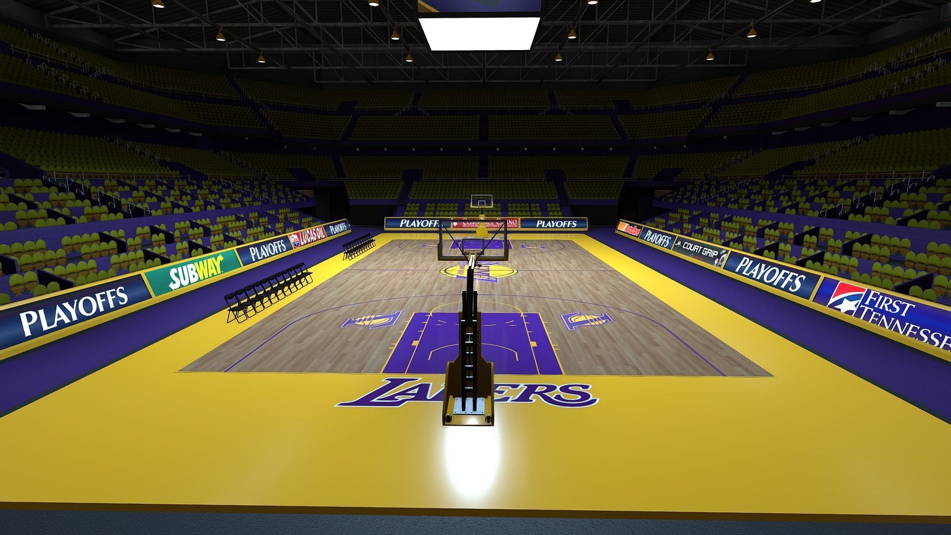 Basketball Arena Stadium Low-poly 3D model_18