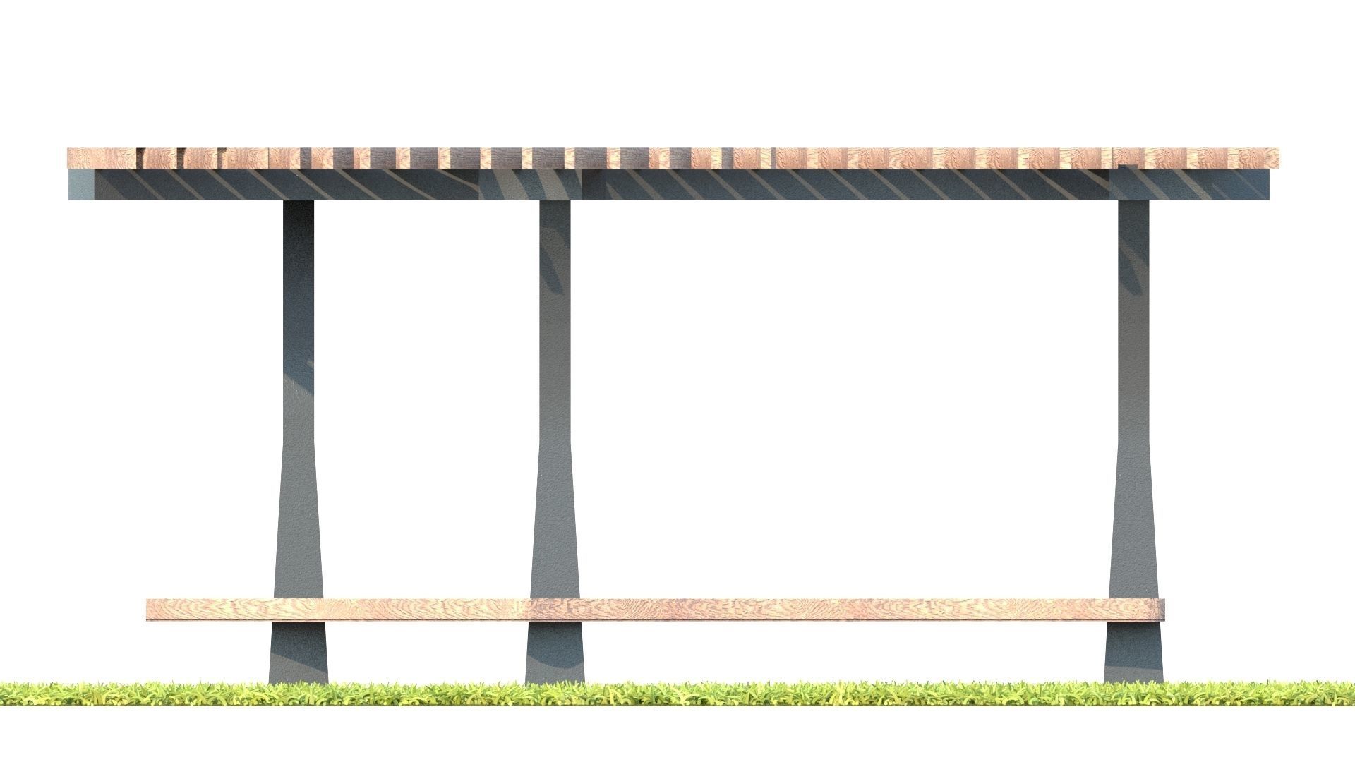 ORGANIC DESIGN PERGOLA Low-poly 3D model_12