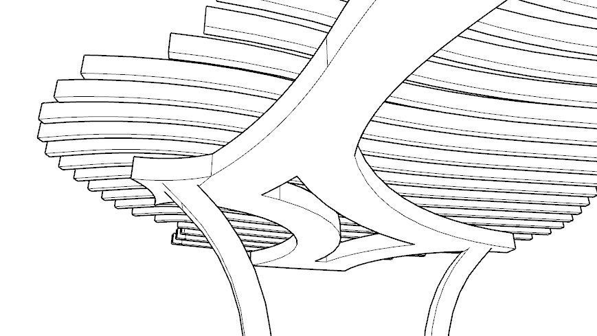 ORGANIC DESIGN PERGOLA Low-poly 3D model_29